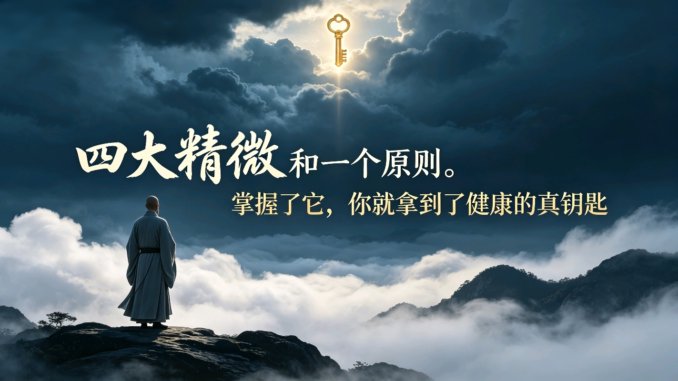 四大精微和一个原则。掌握了它，你就拿到了健康的真钥匙