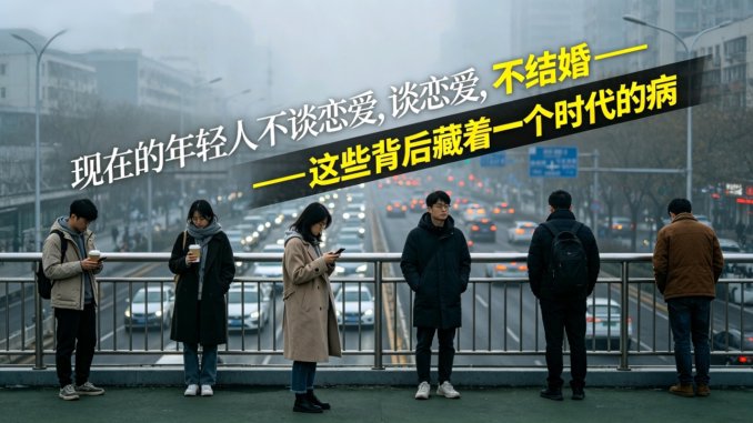 现在的年轻人不谈恋爱，不结婚——这些背后藏着一个时代的病