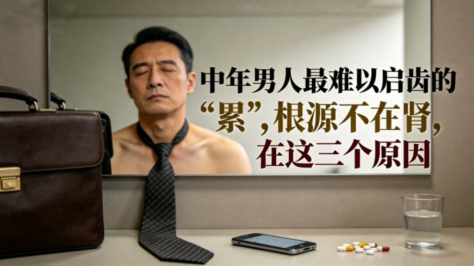 中年男人最难以启齿的“累”，根源不在肾，在这三个原因