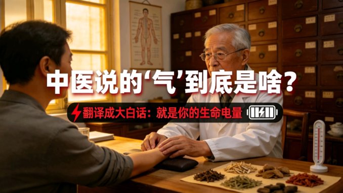 中医说的“气”到底是啥？翻译成大白话：就是你的生命电量