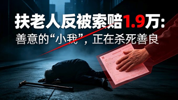 扶老人反被索赔1.9万：善意的“小我”，正在杀死善良