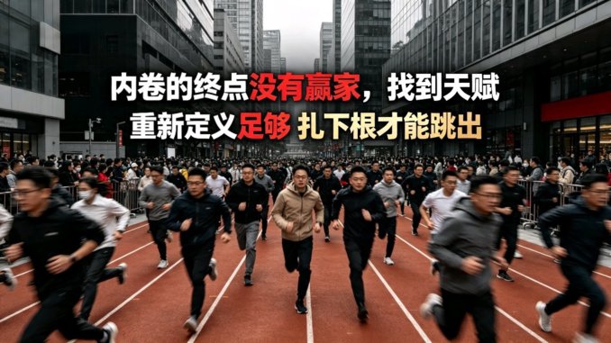 内卷的终点没有赢家，找到天赋、重新定义足够、扎下根才能跳出