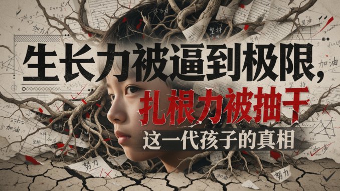 生长力被逼到极限，扎根力被抽干，这一代孩子的真相