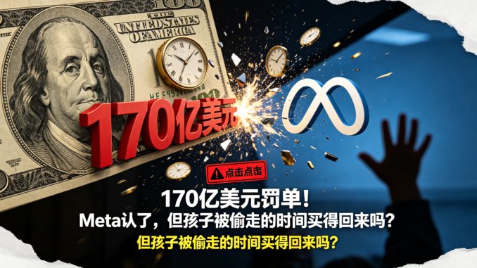 170亿美元罚单！Meta认了，但孩子被偷走的时间买得回来吗？