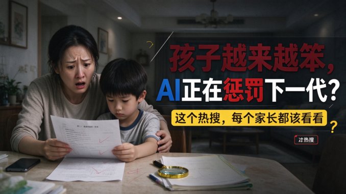 孩子越来越笨，AI正在惩罚下一代？这个热搜，每个家长都该看看